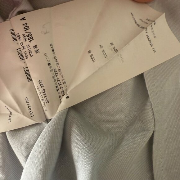 size 42, 16 1/2 Prada Mens Light Blue Button-Up Dress Shirt (stains) - Picture 11 of 12